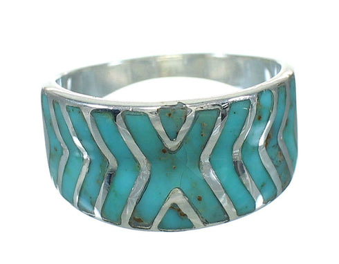 Sterling Silver Turquoise Southwest Ring Size 6 YX79208